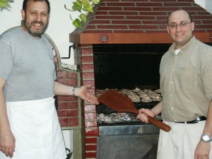 My cousin the butcher, who like most Argentine has a beautiful built-in bbq in his yard.